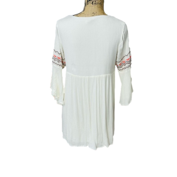 Umgee Boho Swing Style Embroidered Aztec Style Lined Dress - Picture 8 of 14